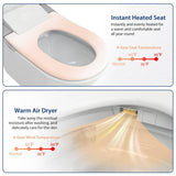 Smart 1-Piece 1.28 GPF Elongated Bidet Toilet with Heated Seat and Remote Control in Glossy White