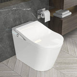 Smart 1-Piece 1.28 GPF Elongated Bidet Toilet with Heated Seat and Remote Control in Glossy White
