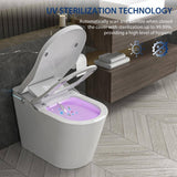 Smart 1-Piece 1.28 GPF Elongated Bidet Toilet with Heated Seat and Remote Control in Glossy White