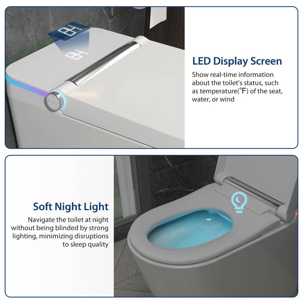 Unbranded 1.28 GPF Smart Bidet Toilet with Heated Seat