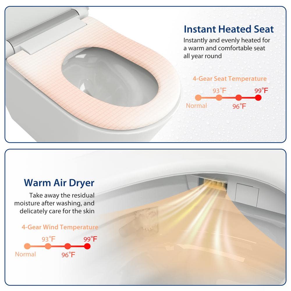 Unbranded 1.28 GPF Smart Bidet Toilet with Heated Seat