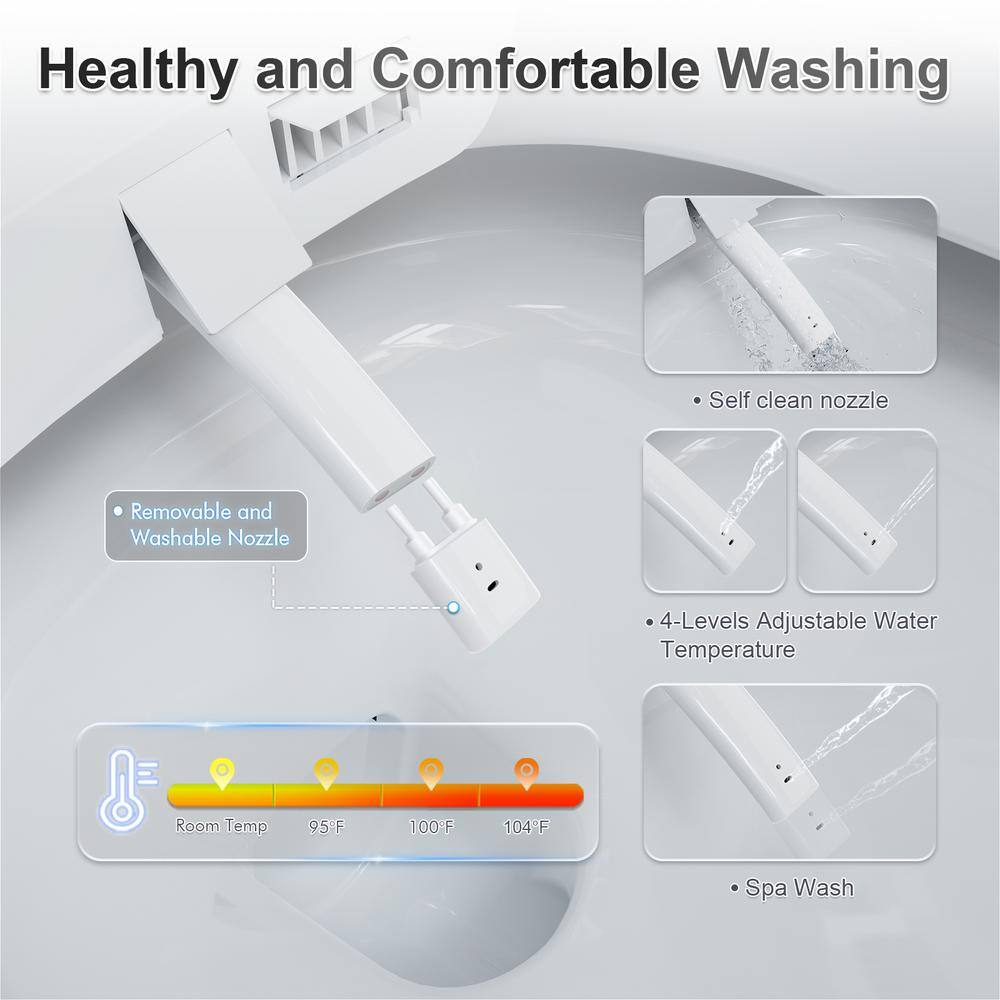 GIVING TREE Smart Toilet Bidet with Auto Flush, Voice Control & Heated Seat