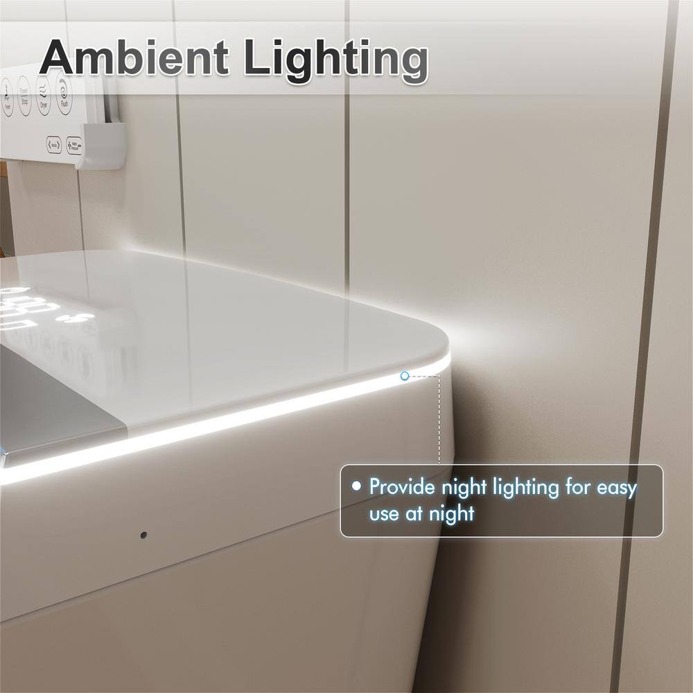 GIVING TREE Smart Toilet Bidet with Auto Flush, Voice Control & Heated Seat