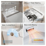GIVING TREE Smart Toilet Bidet with Auto Flush, Voice Control & Heated Seat