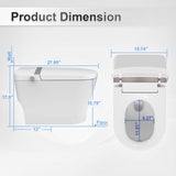 GIVING TREE Smart Toilet Bidet with Auto Flush, Voice Control & Heated Seat