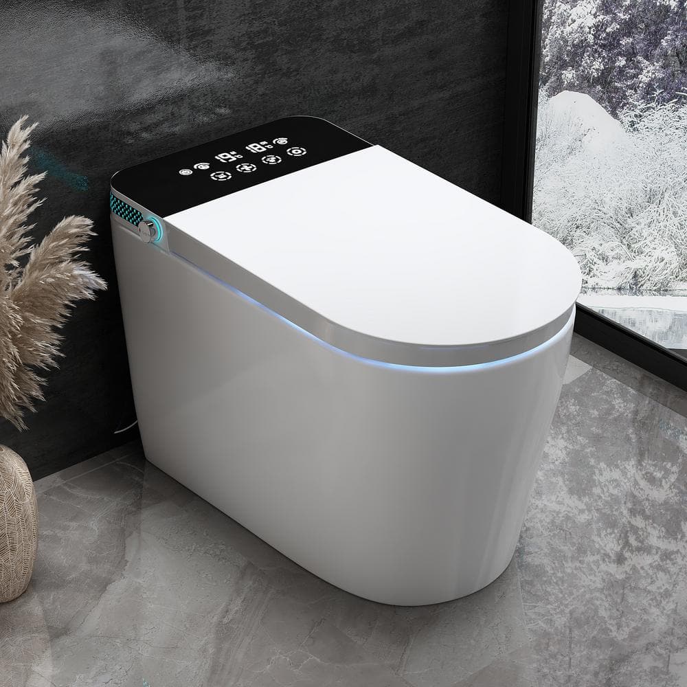 FUFU&GAGA Elongated Smart Bidet Toilet 1.28GPF with Massage Cleaning and Heated Seat