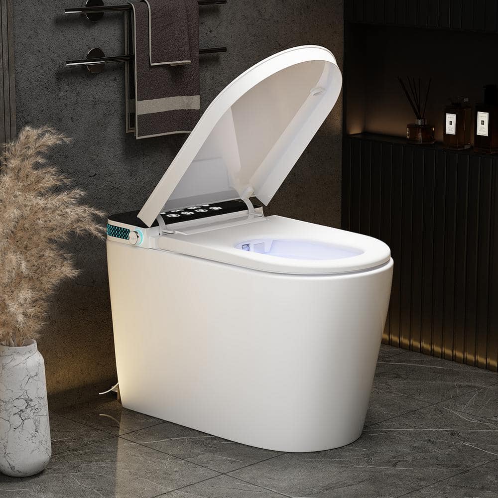 FUFU&GAGA Elongated Smart Bidet Toilet 1.28GPF with Massage Cleaning and Heated Seat