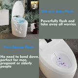 FUFU&GAGA Elongated Smart Bidet Toilet 1.28GPF White with Foot Sensing & Heated Self-Cleaning