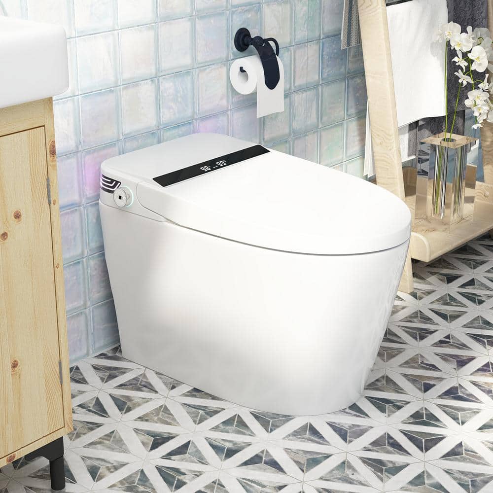 FUFU&GAGA Elongated Smart Bidet Toilet with Foot Sensing and Heated Seat