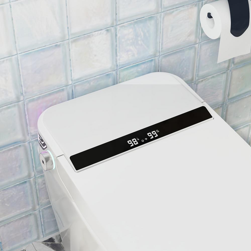 FUFU&GAGA Elongated Smart Bidet Toilet with Foot Sensing, Heated & Digital Display - 1.28 GPF