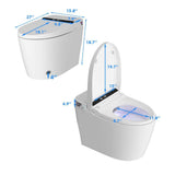 FUFU&GAGA Elongated Smart Bidet Toilet with Foot Sensing, Heated & Digital Display - 1.28 GPF