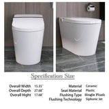 Smart Elongated Bidet Toilet 1.28 GPF with Heated Seat & Soft Close