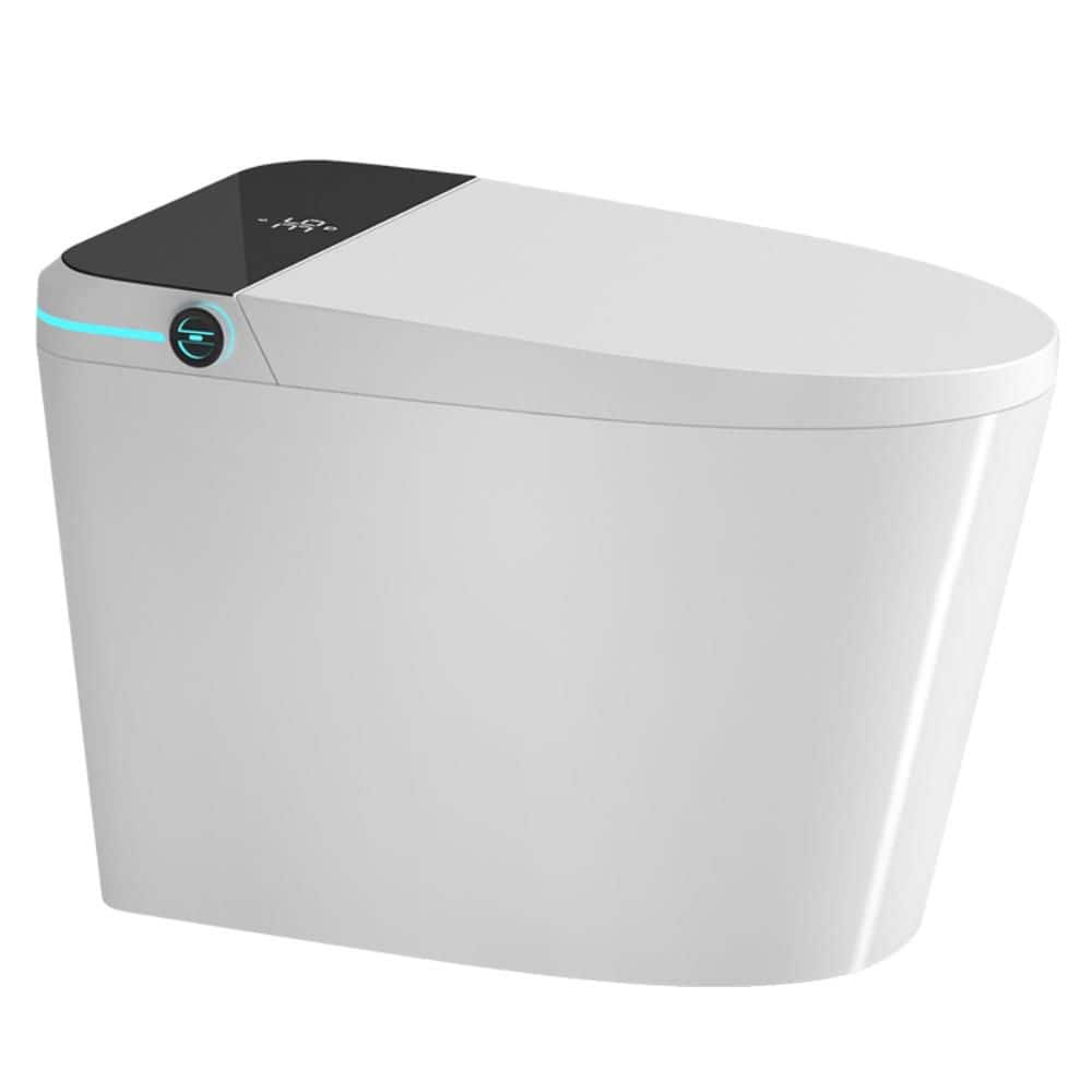 Unbranded Modern Smart Toilet with Built-In Bidet Seat, 1.28 GPF, White, Auto Open/Close