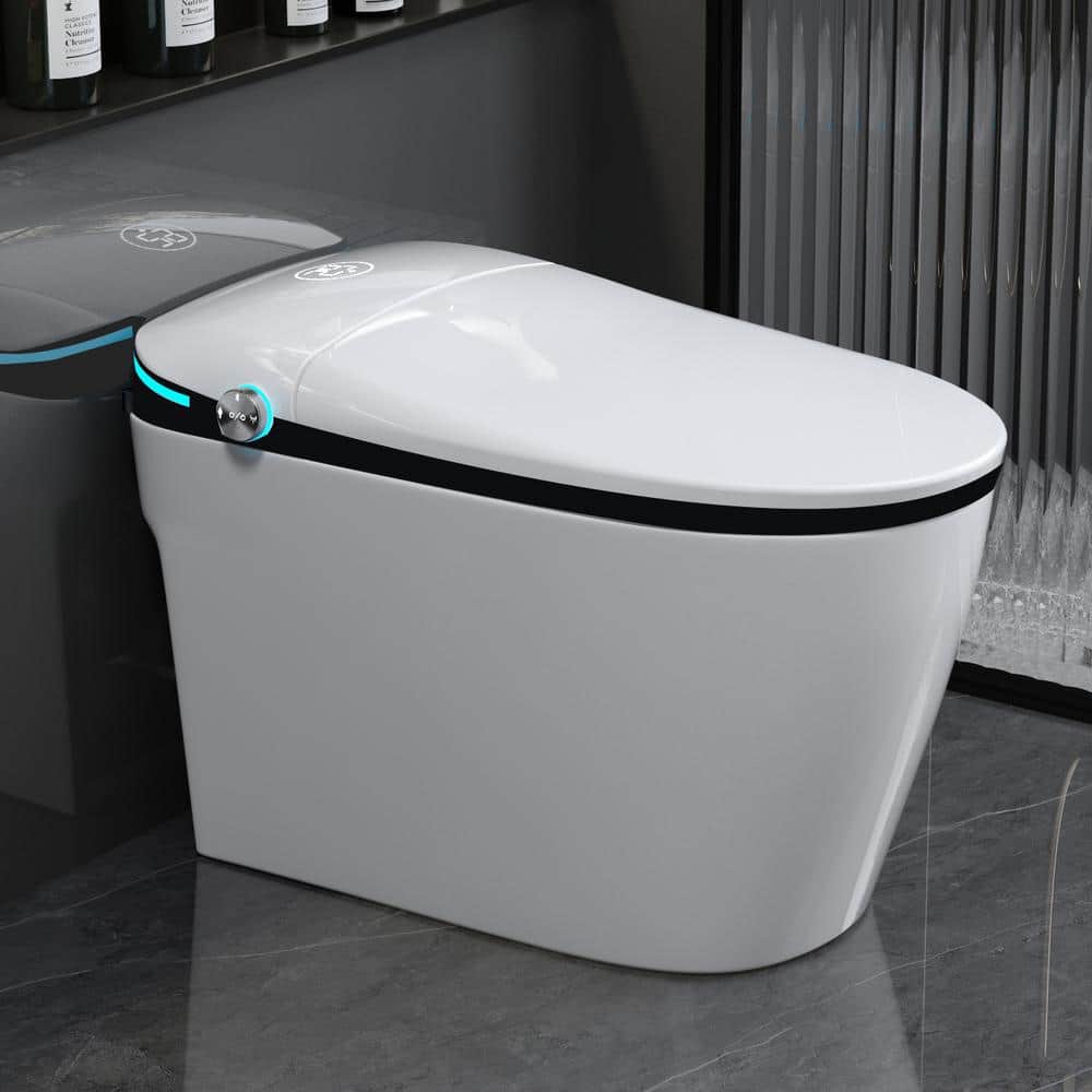 Luxury Smart Toilet with Bidet and Deodorizing Features - 1.28 GPF, White