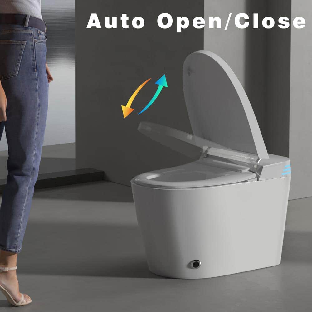 Unbranded Tankless Smart Toilet with Built-In Bidet, Auto Open/Close, 1.28 GPF