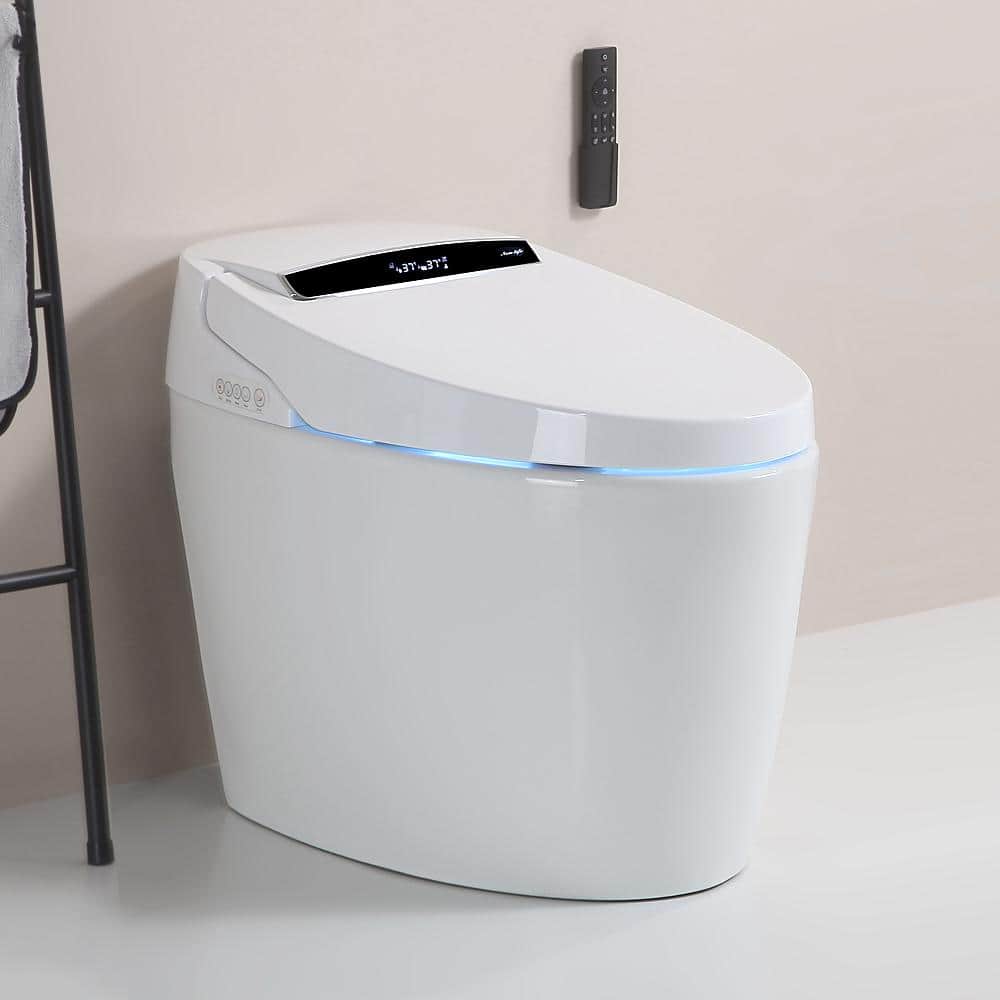 Unbranded Smart Bidet Toilet with Remote Control and Deodorizing Features - White