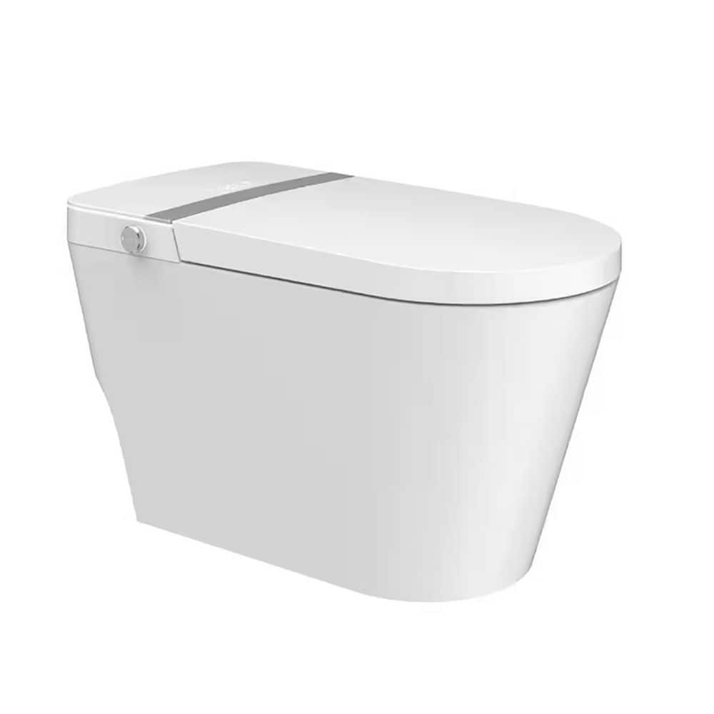 Intelligent Elongated Bidet Toilet with Foot Sensor and Heated Seat