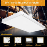 Bieuoram 2 ft. 100-Watt Integrated LED White LED Linear High Bay Light 16000 Lumens 5000K Daylight for Shop, Warehouse (1-Pack）
