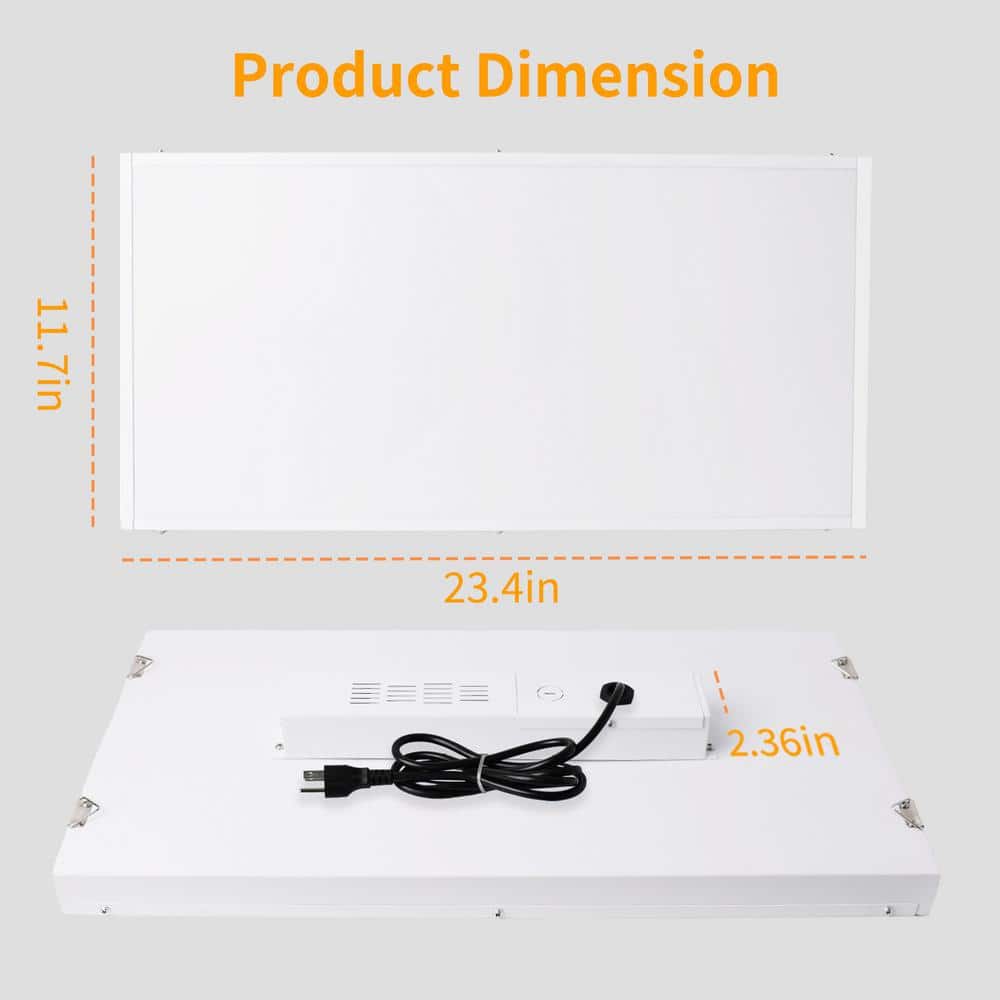 Bieuoram 2ft 400-Watt-Equivalent Integrated LED White High Bay Light 5000K Industrial Workshop Linear Hanging Light （6 Pack）