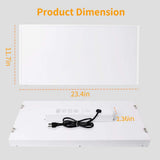 Bieuoram 2ft 400-Watt-Equivalent Integrated LED White High Bay Light 5000K Industrial Workshop Linear Hanging Light （6 Pack）