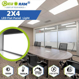 Bieuoram 2 ft. x 4 ft. 7800-Lumens Integrated LED Panel Light, 5000K White Color (12-Pack)