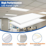 Bieuoram 2 ft. x 4 ft. 7800 Lumens Integrated LED Panel Light, 5000K White Color (16-Pack)
