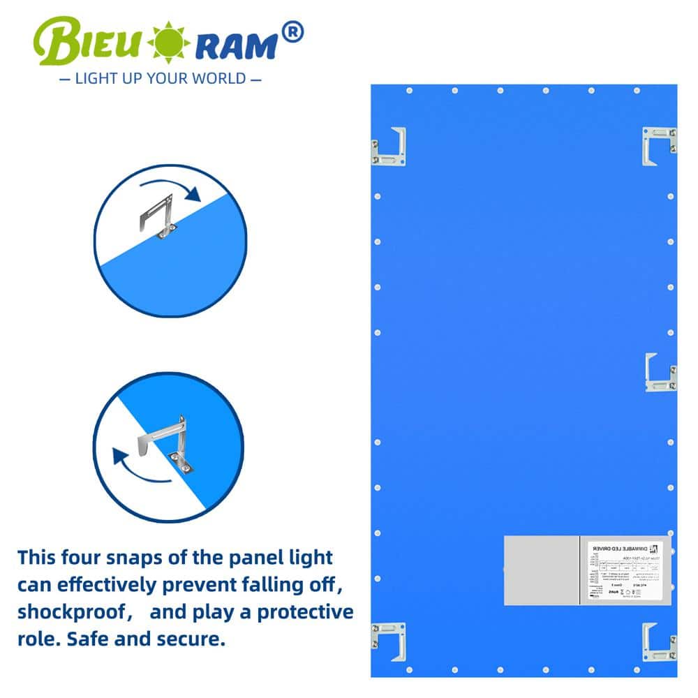 Bieuoram 2 ft. x 4 ft. 7800 Lumens Integrated LED Panel Light, 5000K White Color (16-Pack)