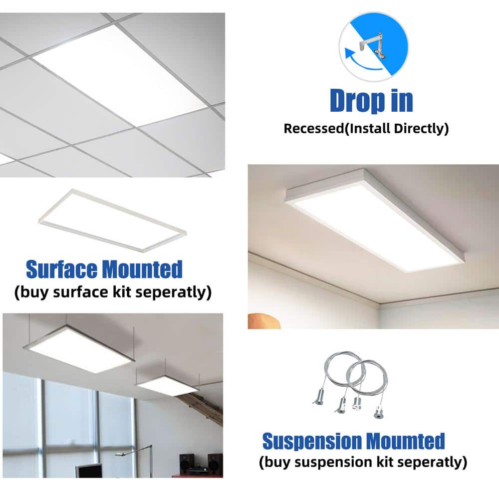 Bieuoram 2 ft. x 4 ft. 7800 Lumens Integrated LED Panel Light, 5000K White Color (20 Pack)