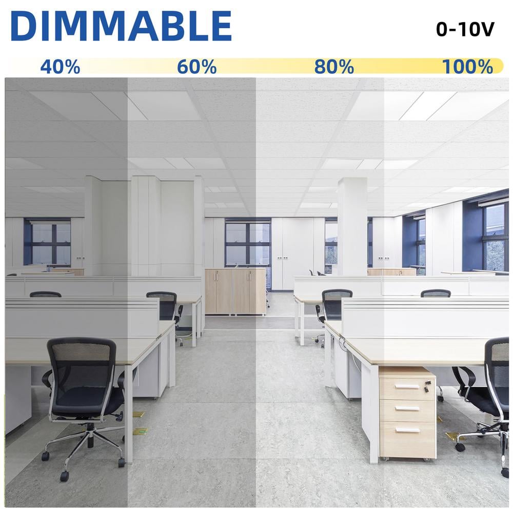 Bieuoram 2 ft. x 4 ft. 7800 Lumens Integrated LED Panel Light, 5000K White Color (20 Pack)