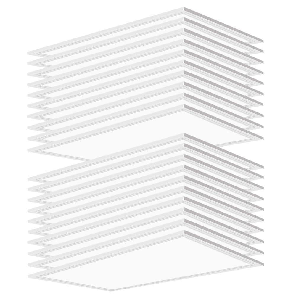 Bieuoram 2 ft. x 4 ft. 7800 Lumens Integrated LED Panel Light, 5000K White Color (20 Pack)