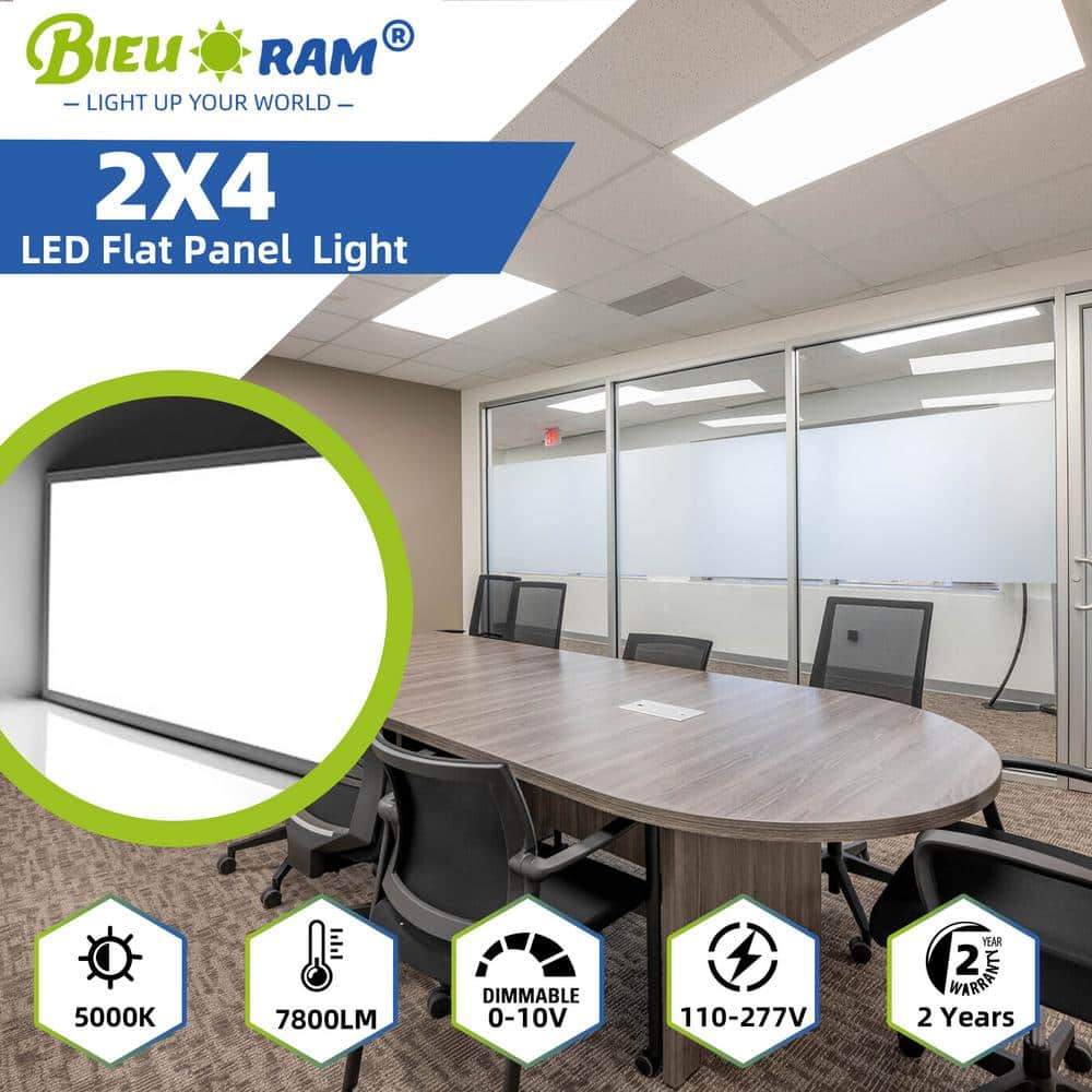 Bieuoram 2 ft. x 4 ft. 7800 Lumens Integrated LED Panel Light, 5000K White Color (20 Pack)