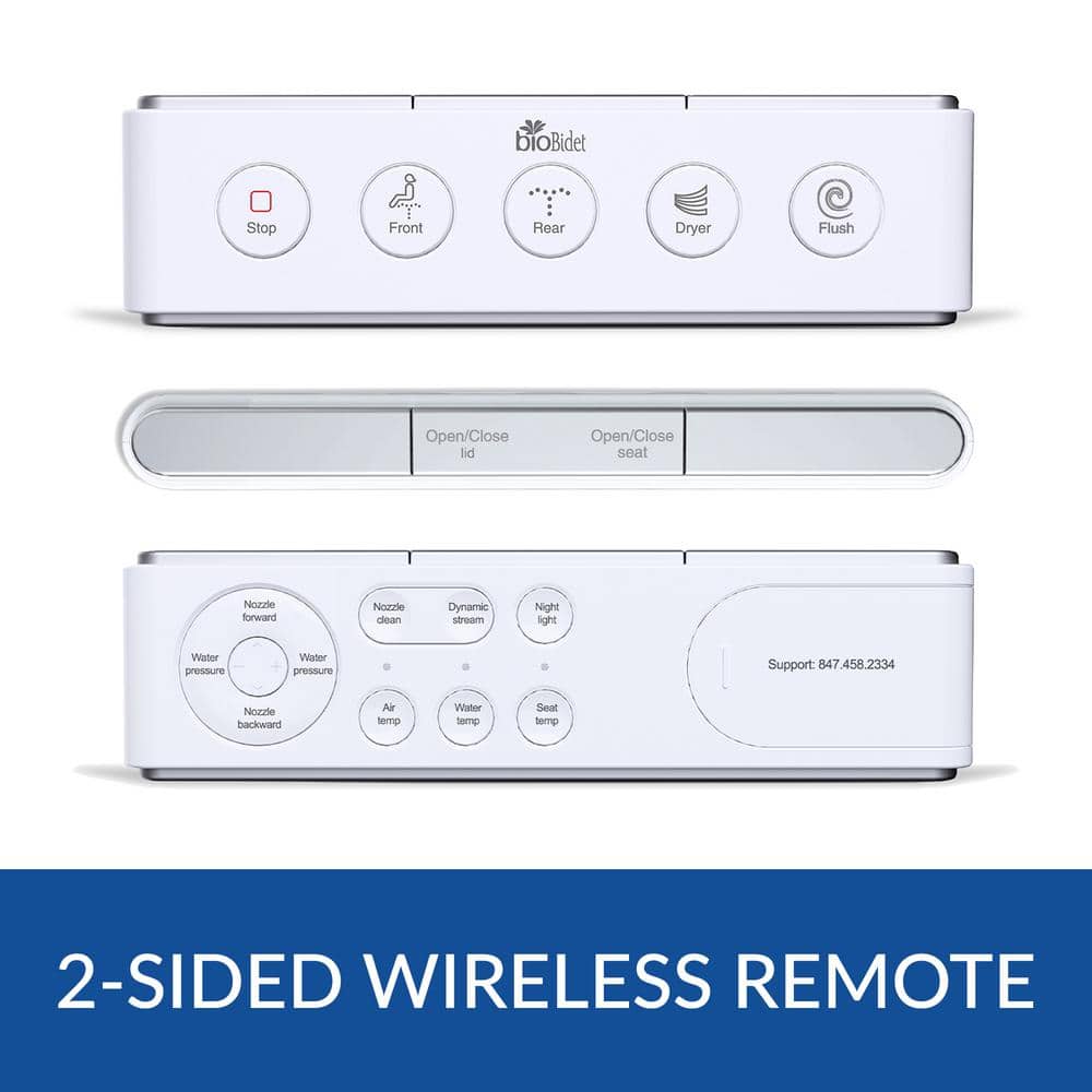 BIO BIDET Discovery DLX Elongated Smart Toilet Bidet System with Heated Seat & Air Dryer