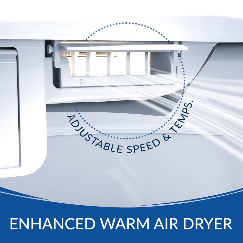 BIO BIDET Discovery DLX Elongated Smart Toilet Bidet System with Heated Seat & Air Dryer