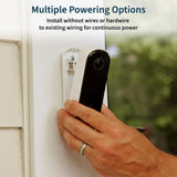 Arlo Video Doorbell 2K (2nd Gen) Wired/Wireless Smart Video Doorbell Camera with Head-To-Toe View and Night Vision - White