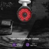 LOOCAM 1080p Wired TVI Outdoor Hardwired Bullet Security Camera Compatible for TVI/Hybrid DVR