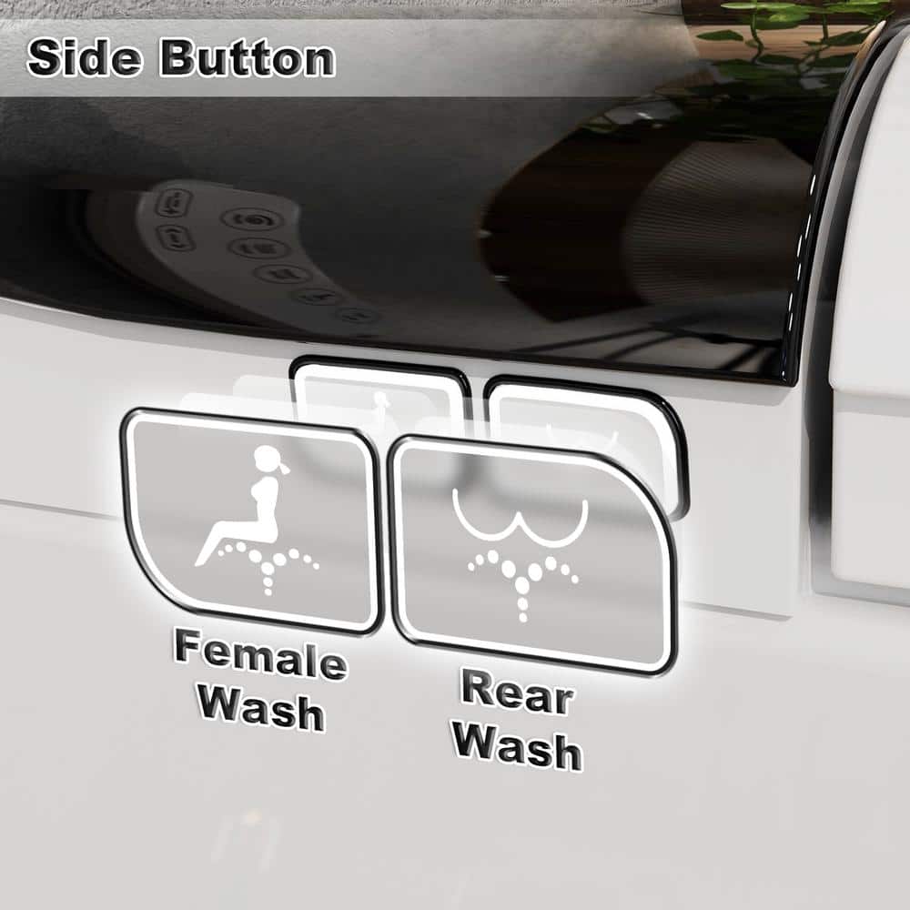 MYCASS Smart Toilet Bidet 1.32 GPF with Warm Air Dryer & Auto Flush