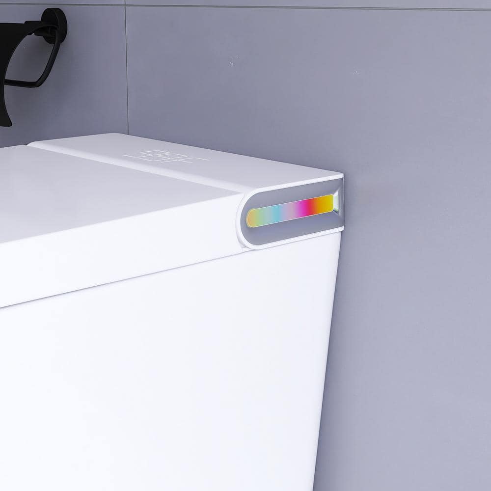 Boosicavelly Smart Bidet Toilet 1.19 GPF in White with Night Light and Remote Control