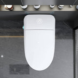 Boosicavelly Elongated Bidet Toilet with Foot Sensor and LED Display