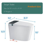 Boosicavelly Elongated Bidet Toilet with Auto Seat, Foot Sensor, and LED Display
