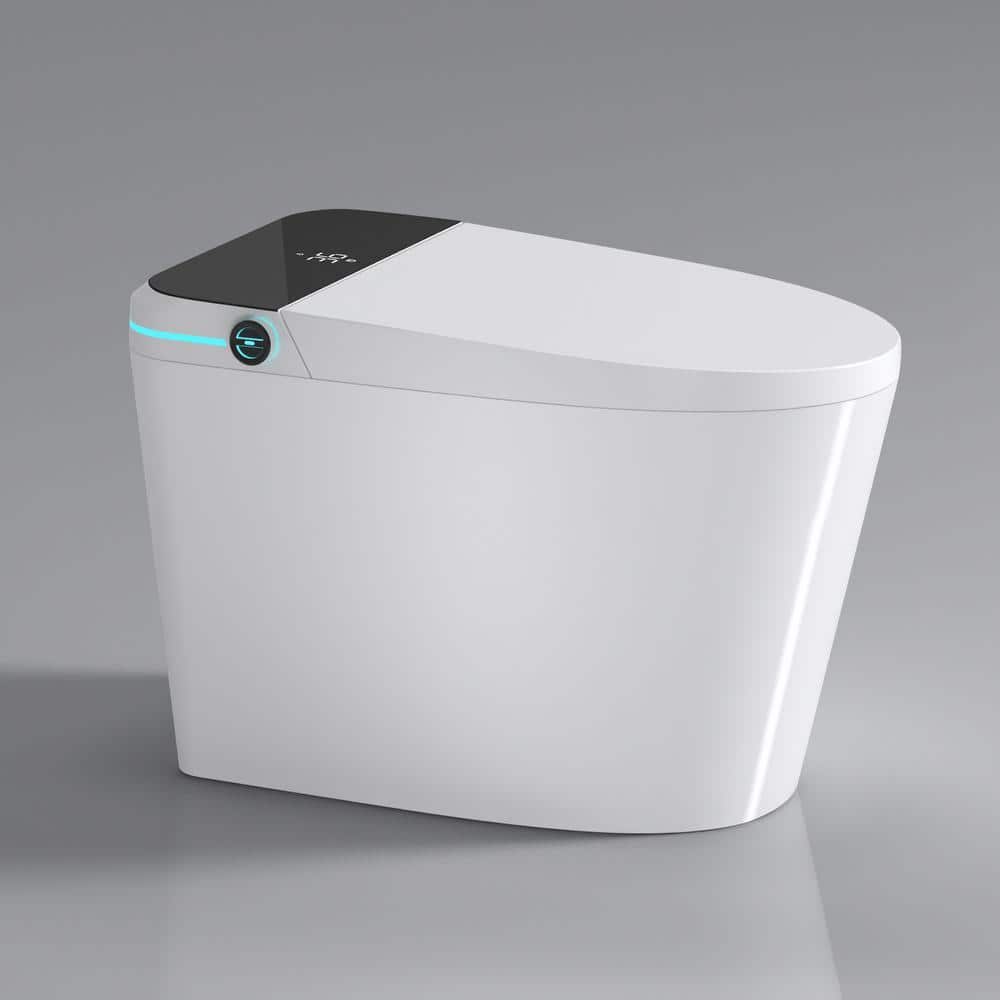 Boosicavelly Elongated Bidet Toilet with Auto Seat, Foot Sensor, and LED Display