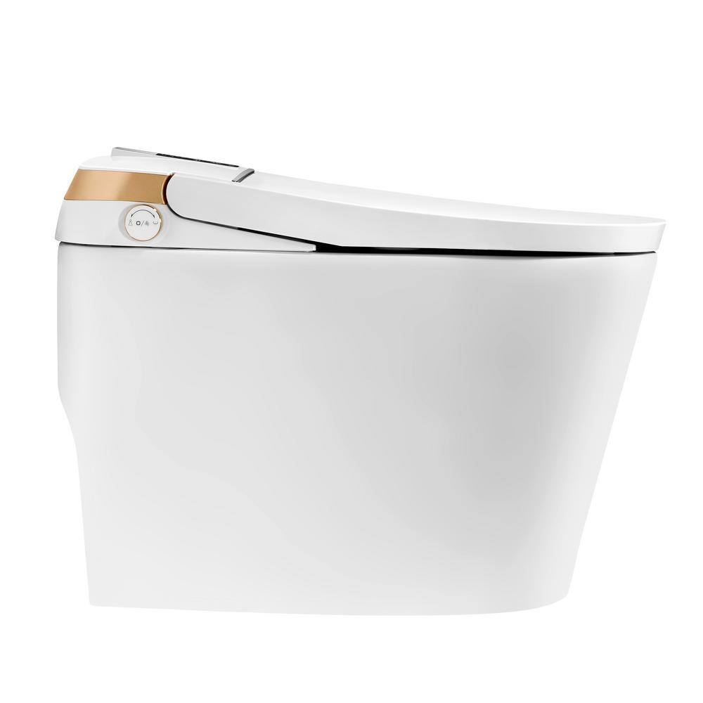 Boosicavelly Elongated Bidet Toilet 1.28 GPF Heated & Deodorizing in White