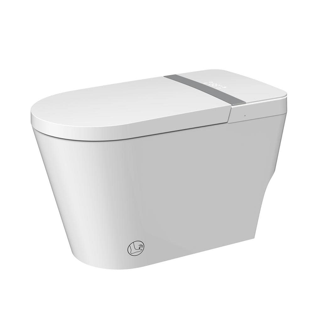 Boosicavelly Elongated Bidet Toilet with Heated Deodorizing & Soft Close - 1.28 GPF White