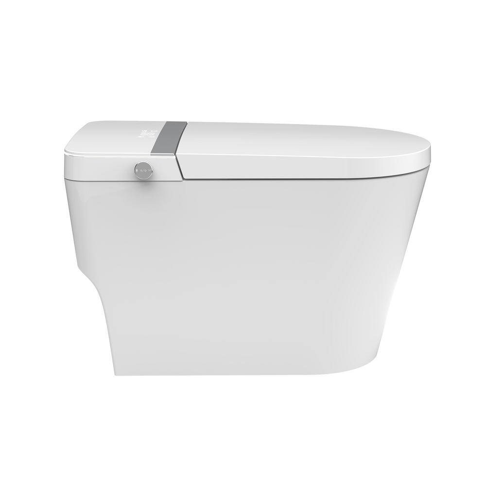 Boosicavelly Elongated Bidet Toilet with Heated Deodorizing & Soft Close - 1.28 GPF White