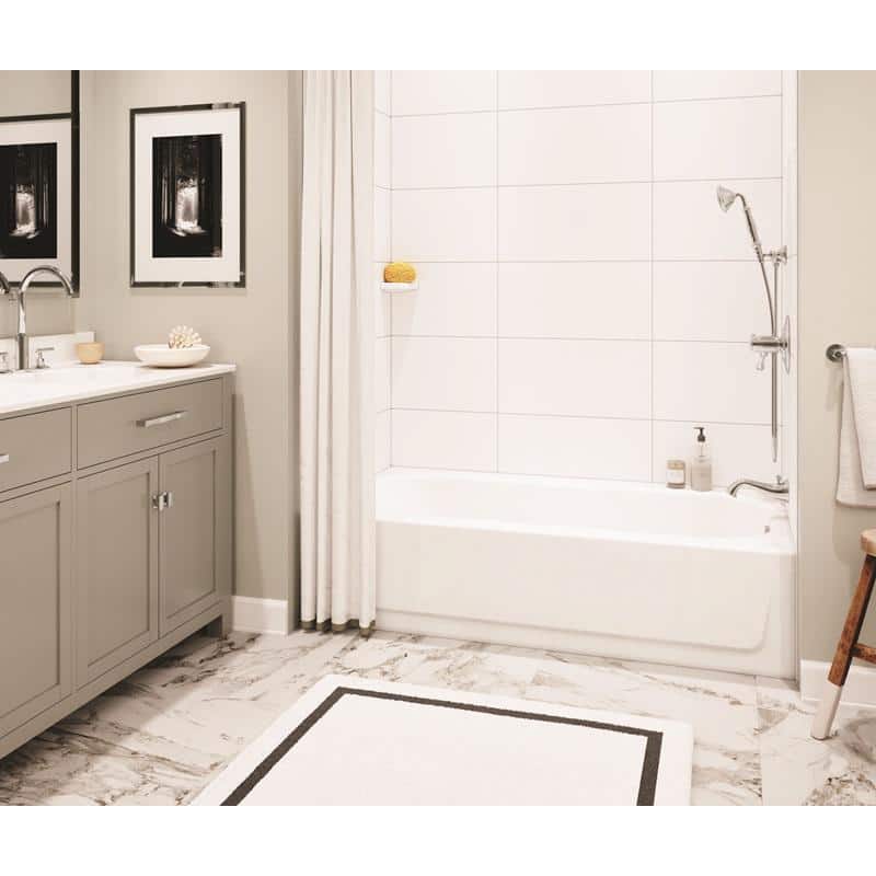 Aloha Plus 60 in. x 32 in. Soaking Bathtub With Right Drain in White