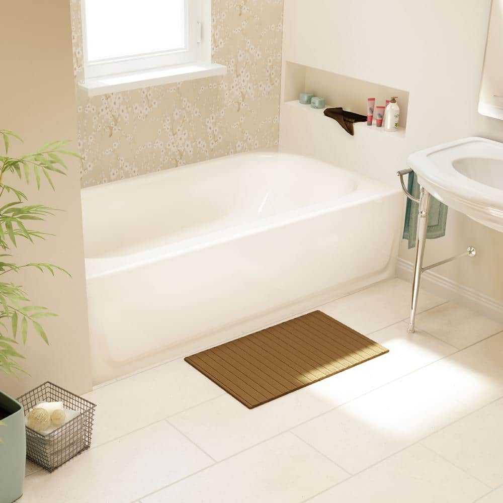 Aloha 60 in. x 30 in. Soaking Bathtub with Right Drain in Bone
