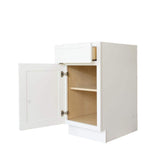 Bremen Cabinetry Bremen Shaker Ready to Assemble 9 x 34.5 x 24 in. Base Cabinet with 1 Door and 1 Drawer in White