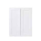 Bremen Cabinetry Bremen Ready to Assemble 27x42x12 in. Shaker Wall Cabinets with 2 Doors and 3 Adjustable Shelves in White
