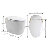 BWE Stylement Tankless Smart Bidet 1-Piece Toilet with Auto Features and Heated Seat