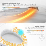 BWE Smart Toilet Bidet in White - Tankless 1-Piece with Auto Open/Close, Auto Flush, and Heated Seat