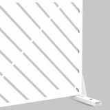 cadeninc 3.92 ft. x 6 ft. White Metal Privacy Screen Fence Panels